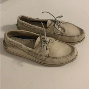 Men’s White Sperry Top Siders boat shoes 11.5